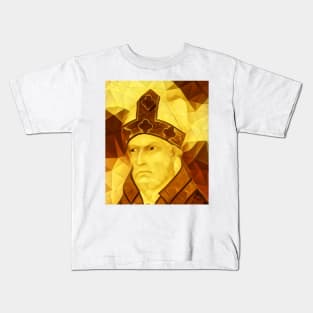 St. Augustine Golden Portrait | St. Augustine Artwork 10 Kids T-Shirt